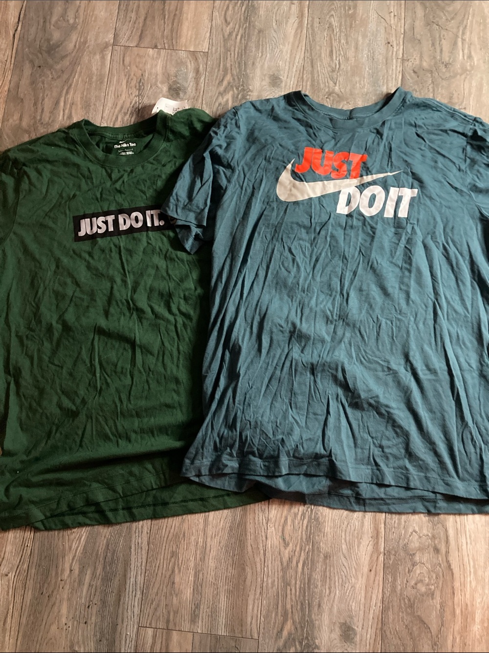 Nike Teal & Forest Green 'Just Do It' Graphic Tees